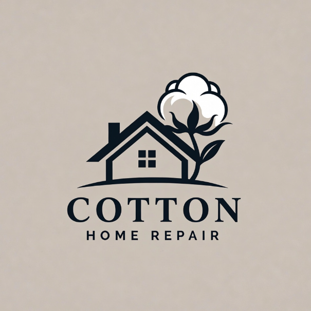 Cotton Home Repair Logo - House with Cotton Boll